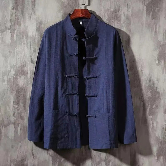 XXXL Plus Size Men's Linen Blouse Tops