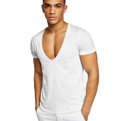 Men's Deep V Neck Casual T-Shirts