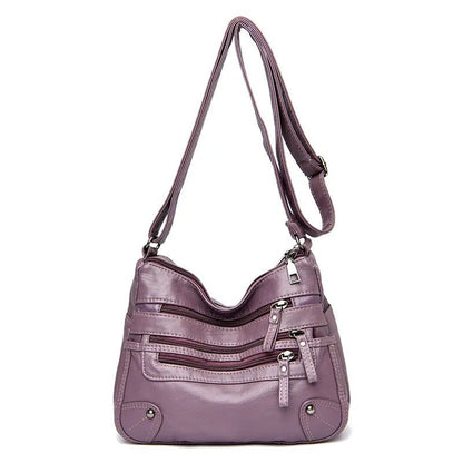 Luxury Vintage Soft Leather Crossbody Handbag