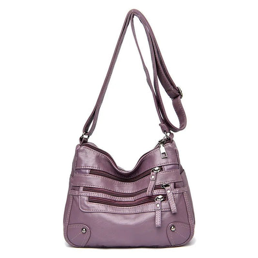 Luxury Vintage Soft Leather Crossbody Handbag