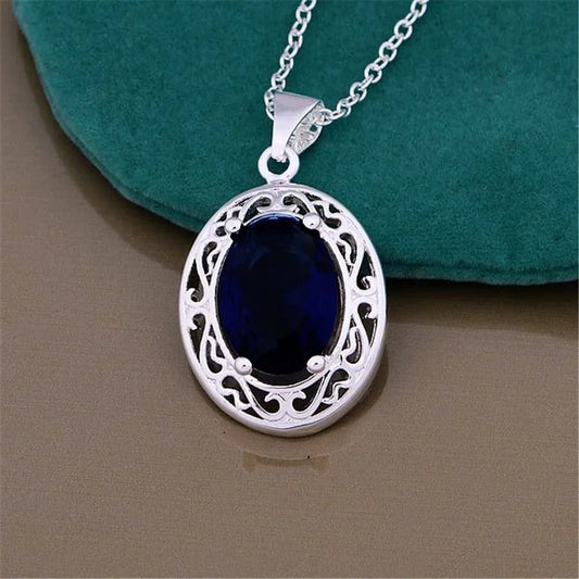 Luxury Sapphire Inlaid Diamond Necklace for All