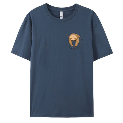 Men's Cotton Sloth Pocket Graphic T-Shirt