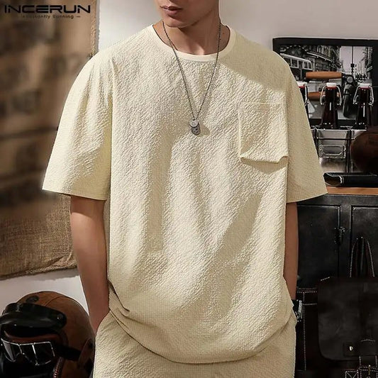 Men's Casual Pocket T-Shirt Summer Fashion