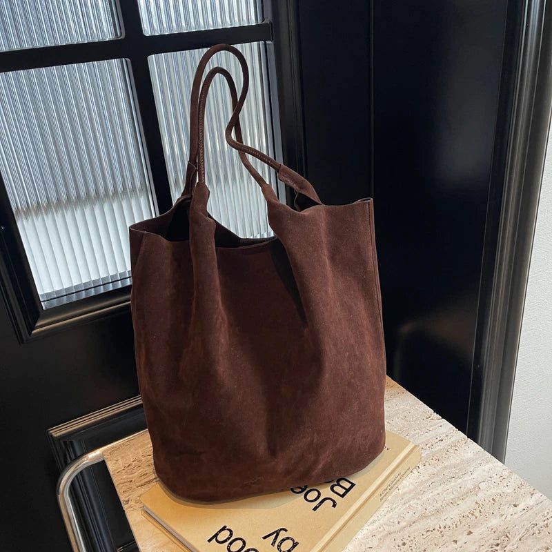 2024 Suede Shoulder Bags: Versatile High-Capacity Tote