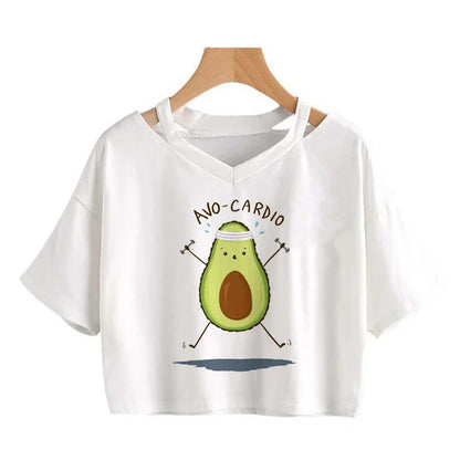 2024 Y2K Women's Cropped T-Shirt - Funny Graphic