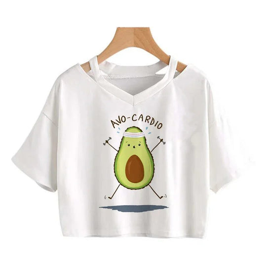 2024 Y2K Women's Cropped T-Shirt - Funny Graphic