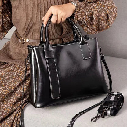 2024 Trendy Vintage Leather Tote Handbags