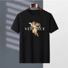 Men's Vintage Cotton T-Shirt with Angel Print
