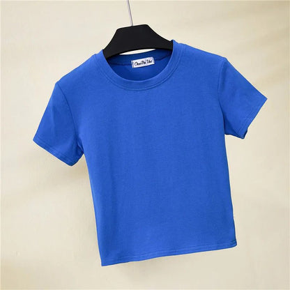 Trendy Cropped Cotton T-Shirts for Women