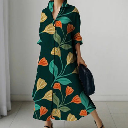 2024 Summer Hawaiian Print Women Dress Shirts