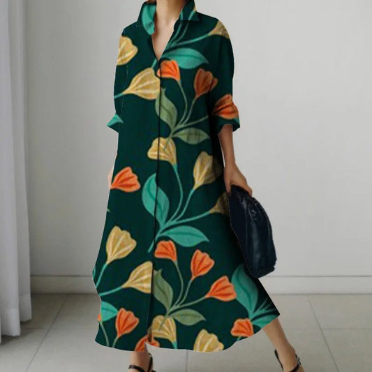 2024 Summer Hawaiian Print Women Dress Shirts