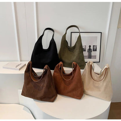 Luxury Suede Shoulder Tote Bags for Women