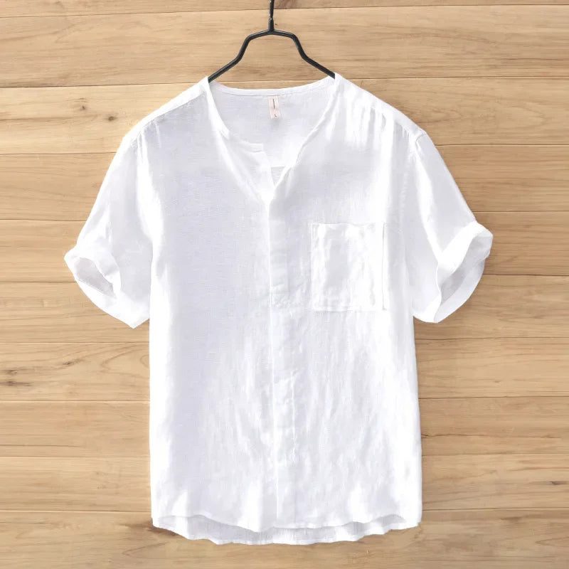 Men's Vintage Linen Shirts for Casual Wear