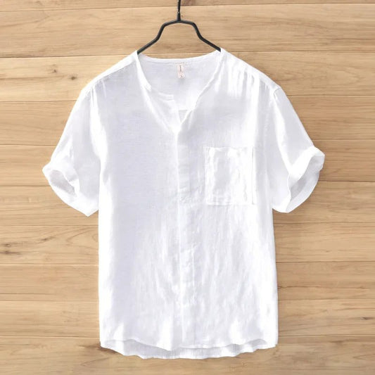 Men's Vintage Linen Shirts for Casual Wear