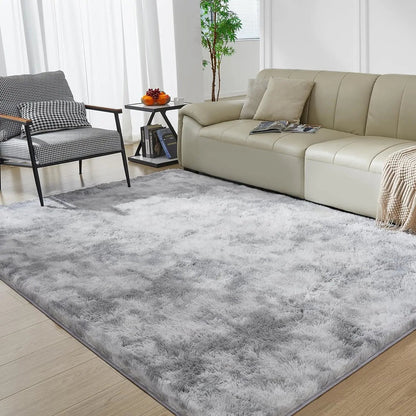 Soft Silk Wool Shag Area Rug