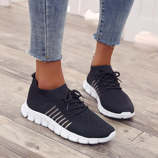 Trendy Breathable Mesh Platform Sneakers for Women
