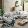 Modern U-Shaped Convertible Sectional Sofa Set