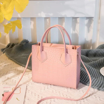 Trendy Solid Color Leather Crossbody Handbags