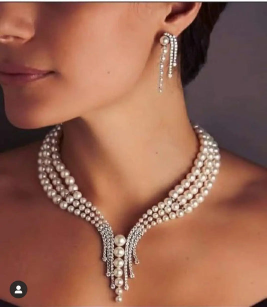 Luxury CZ Crystal Wedding Jewelry Sets