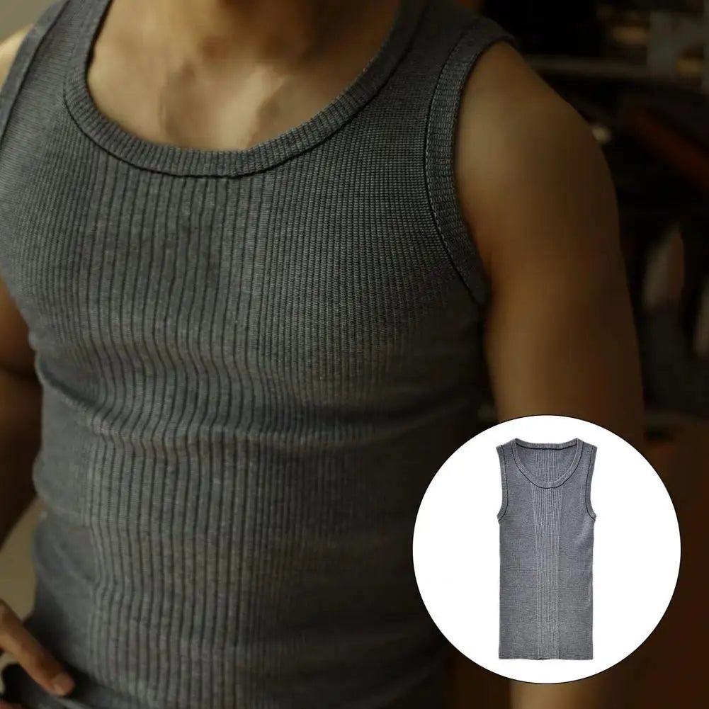 Men's Slim Fit Ribbed Summer Tank Top