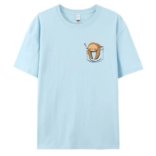 Men's Cotton Sloth Pocket Graphic T-Shirt