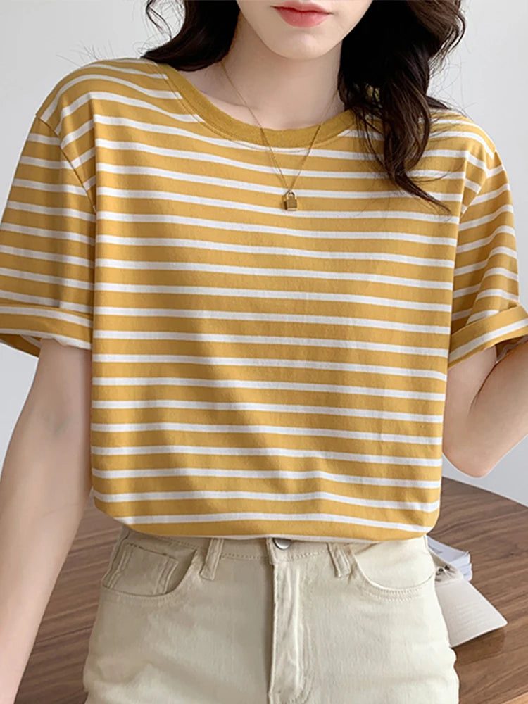 2024 Summer Women’s Striped Long Sleeve Tee