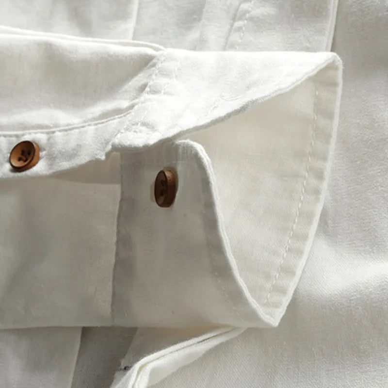 Men's Linen Cotton Shirt - Harajuku Style