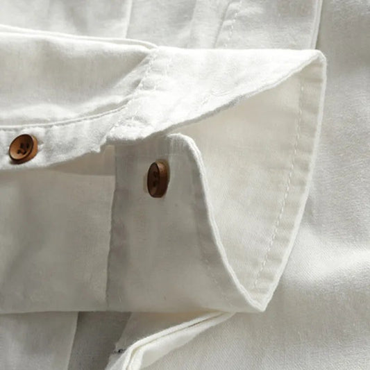 Men's Linen Cotton Shirt - Harajuku Style