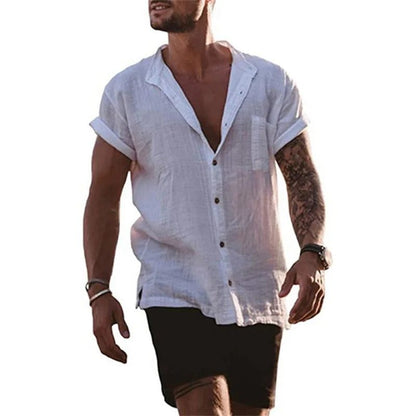Men's Plus Size Cotton Linen Summer Shirts