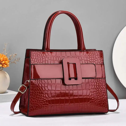Luxury Crocodile Pattern Crossbody Handbag for Women