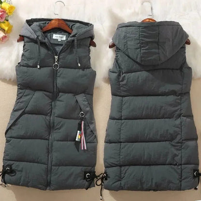 Women’s Hooded Puffer Vest Winter Coat