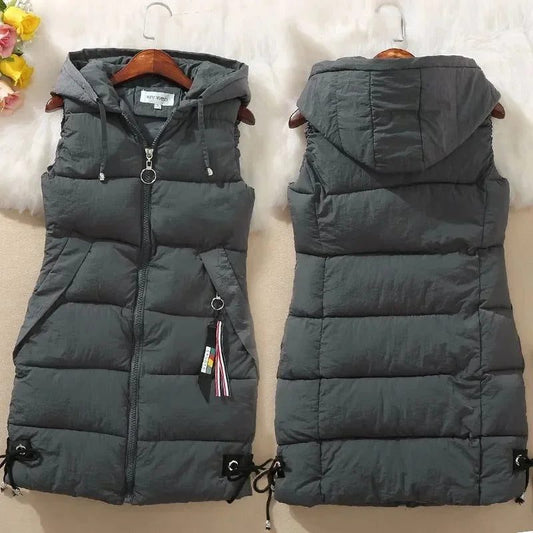 Women’s Hooded Puffer Vest Winter Coat