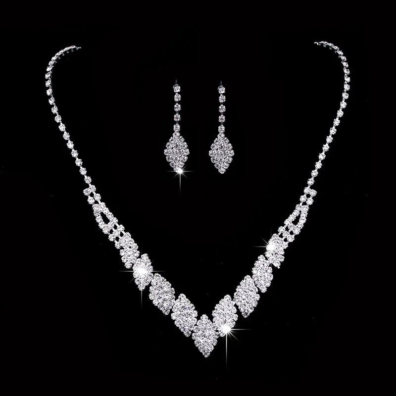 Elegant Crystal Bridal Jewelry Set for Weddings