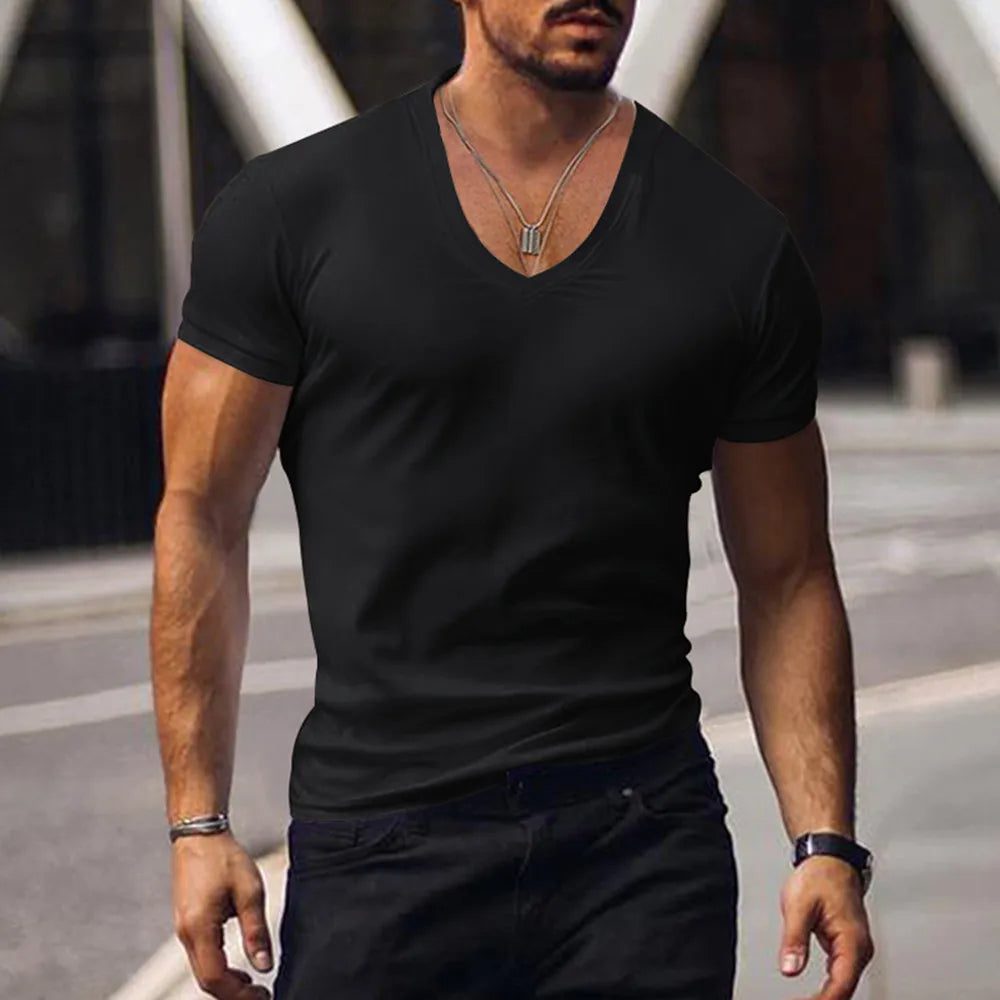 Men's V-Neck Quick-Dry Summer T-Shirt
