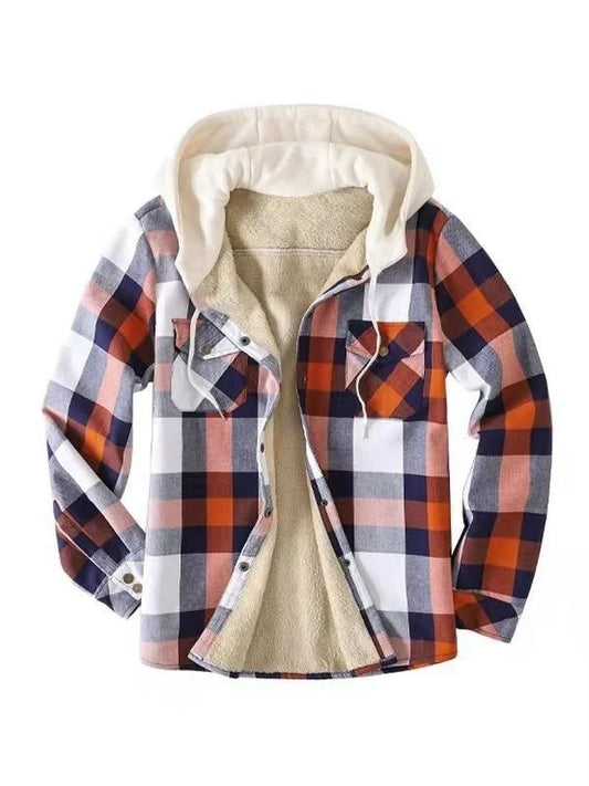 Men's Thick Warm Plaid Flannel Shirt