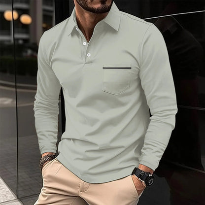 2024 Men's Casual Long Sleeve Pocket T-Shirt