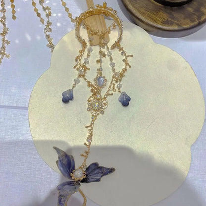 Antique Mermaid Hair Crown Western Jewelry Set