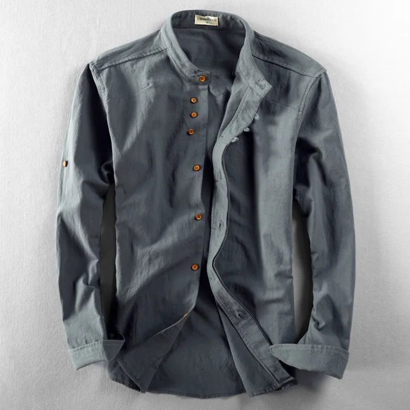 Men's Linen Cotton Shirt - Harajuku Style