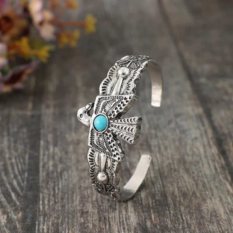 Turquoise Thunderbird Cuff Bracelet for Women