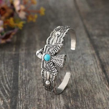 Turquoise Thunderbird Cuff Bracelet for Women