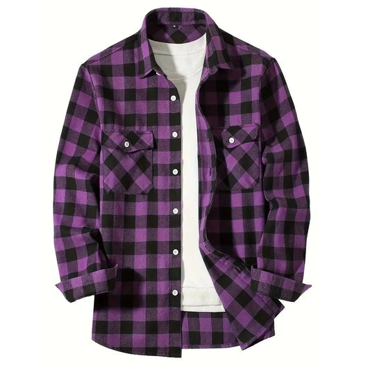 Classic Plaid Flannel Shirt for Men