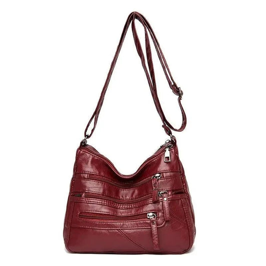 Luxury Vintage Soft Leather Crossbody Handbag