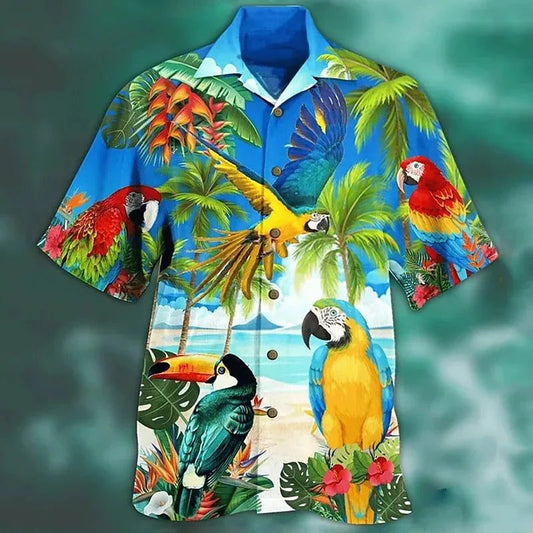Trendy 3D Print Hawaiian Shirts for Men