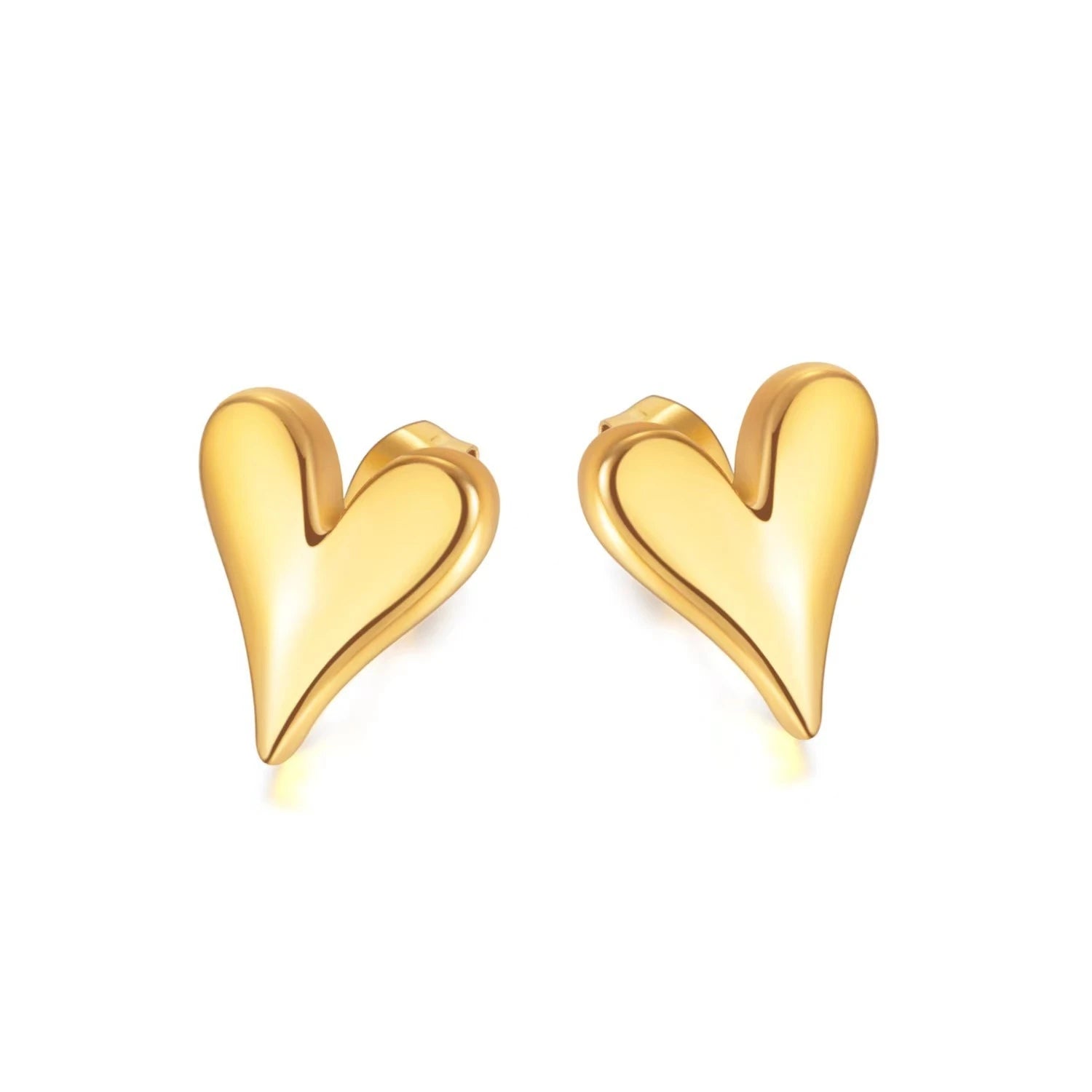 Chic Waterproof Heart Shaped Stud Earrings