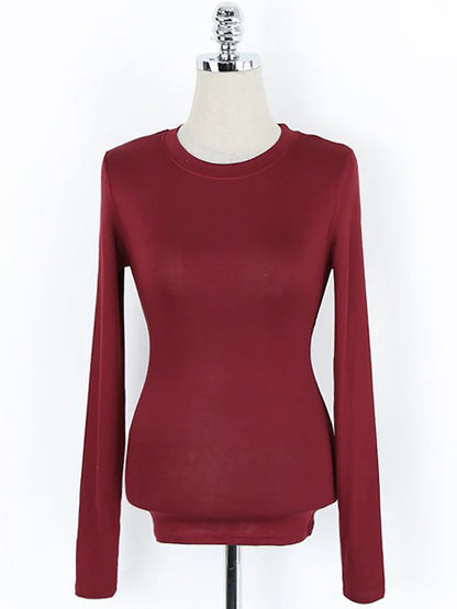 Trendy Long Sleeve Cotton T-Shirts for Women