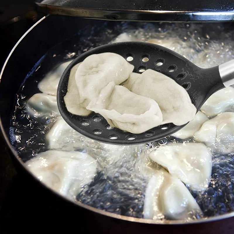 Premium BPA-Free Silicone Slotted Spoon for Cooking