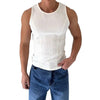 Men's Ribbed Sleeveless Stripe Tank Top