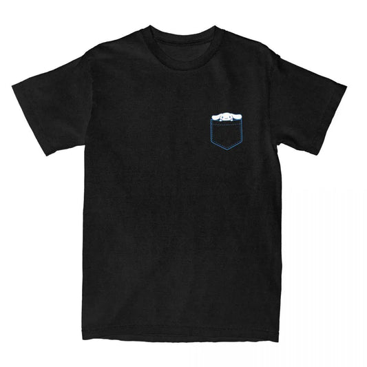 Vintage Cotton Pocket T-Shirt for Men Women