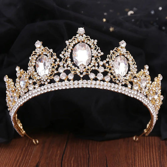 Luxury Crystal Tiara for Bridal Hair Jewelry
