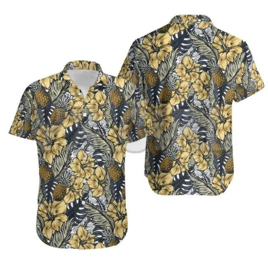 Men's 3D Floral Hawaiian Shirt Slim Fit